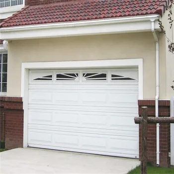 16x7 Sectional Overhead White Garage Door With Windows Buy 16x7