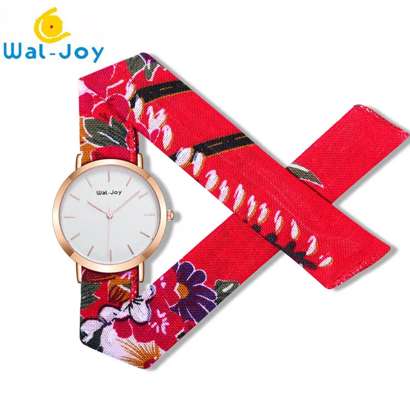 

WJ9018 Creative Wal-Joy With Iron Wire Cotton Strap 3ATM Waterproof Lady Watch, Mix