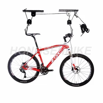 Bicycle Lift Ceiling Mounted Bike Rack Hoist Storage Garage Hanger