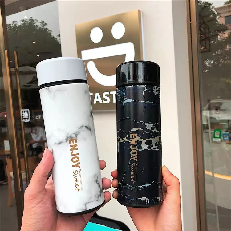 

Hot sales promotion gifts for corporate customers custom marble insulated stainless steel water bottle