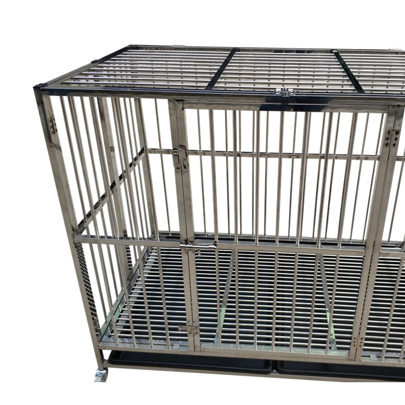 Wholesale Strong Stainless Steel Dog Cage Dog Crate With Wheels Buy