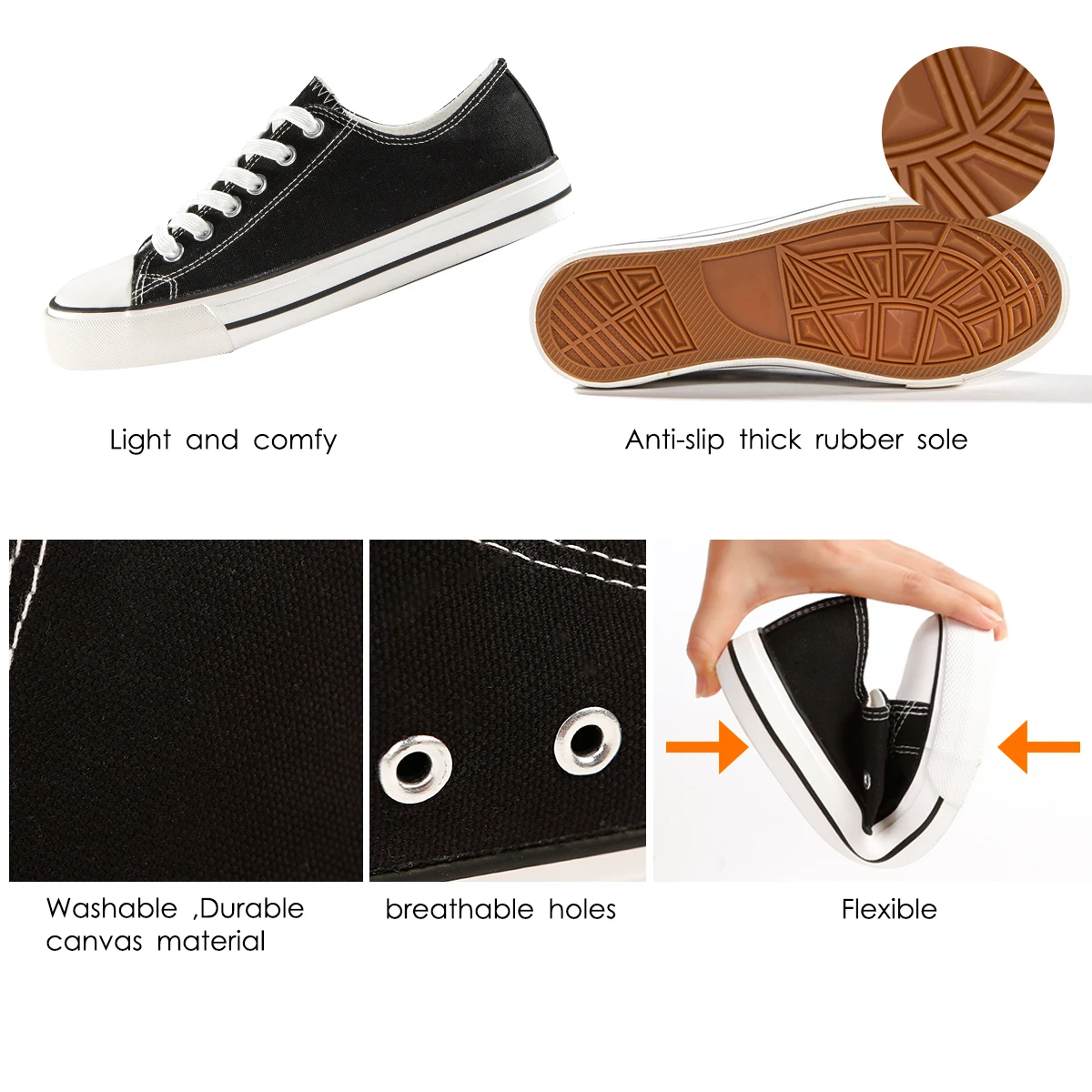 Wholesale Plain White Casual Sneakers Blank Flat Vulcanized Sports