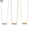 Fashion necklace 2019 Bar Engraved LUCK WISDOM COURAGE BELIEF Bijuteria Jewelry