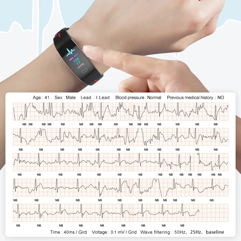 P3 plus smart band P3plus PPG+ECG Blood pressure monitoring sport fitness bracelet
