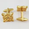China gold engraved cufflink Gold metal buttons for coats
