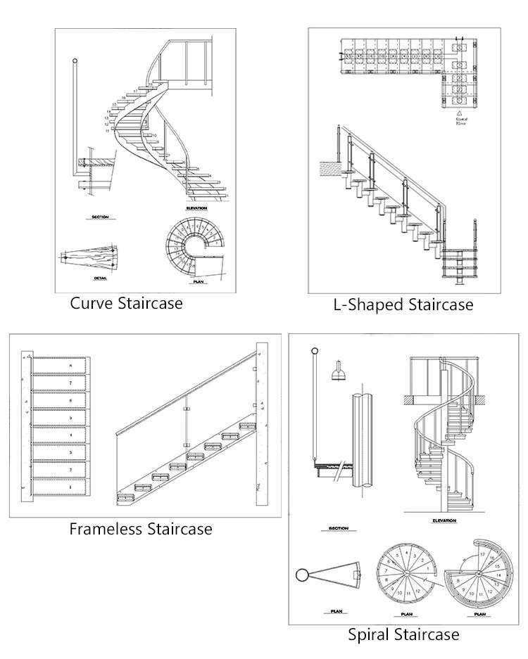 Spiral Stainless Steel Shape Railing Stairs Prices Supplied 