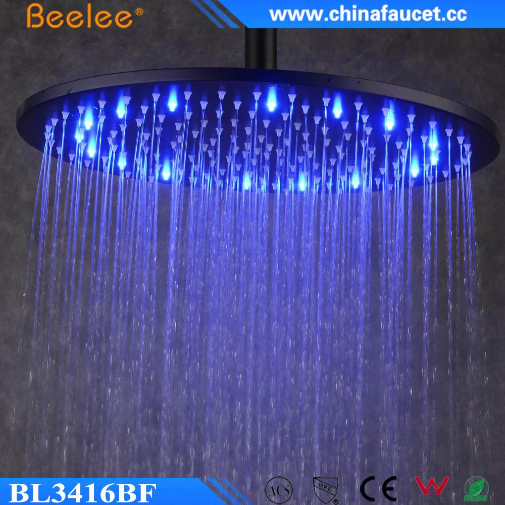 Beelee Hydro Power Temperature Controlled Led 16 Inch Large Rain