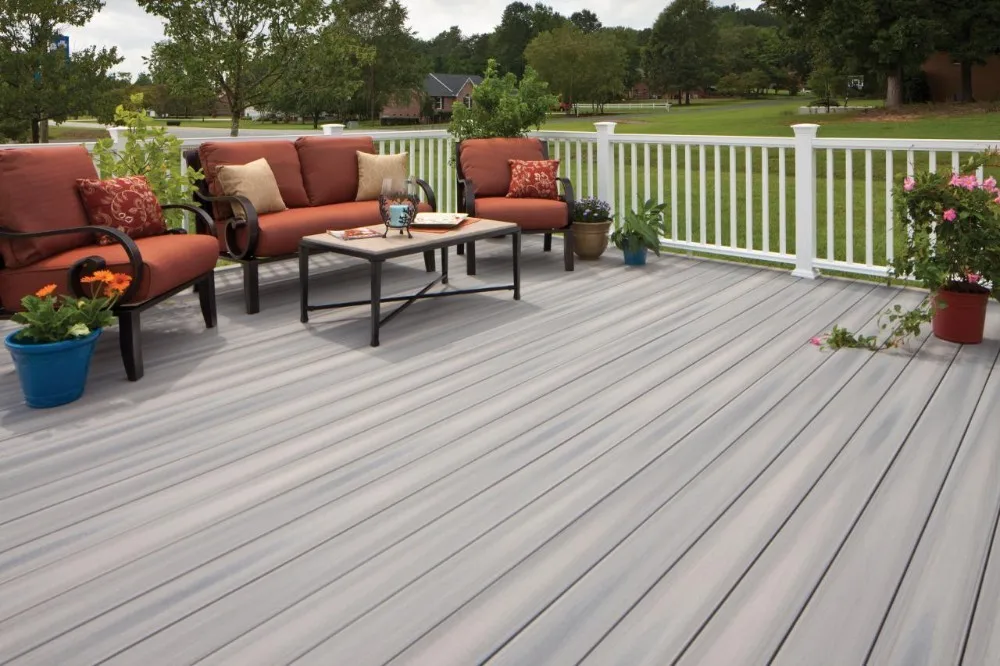 Recyclable First Generation Outdoor Pe Wood Composite Deckings For