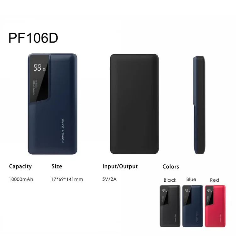 High Capacity Mini Size Led Display Polymer Battery 10000 Mah Portable Power Bank - ANKUX.COM