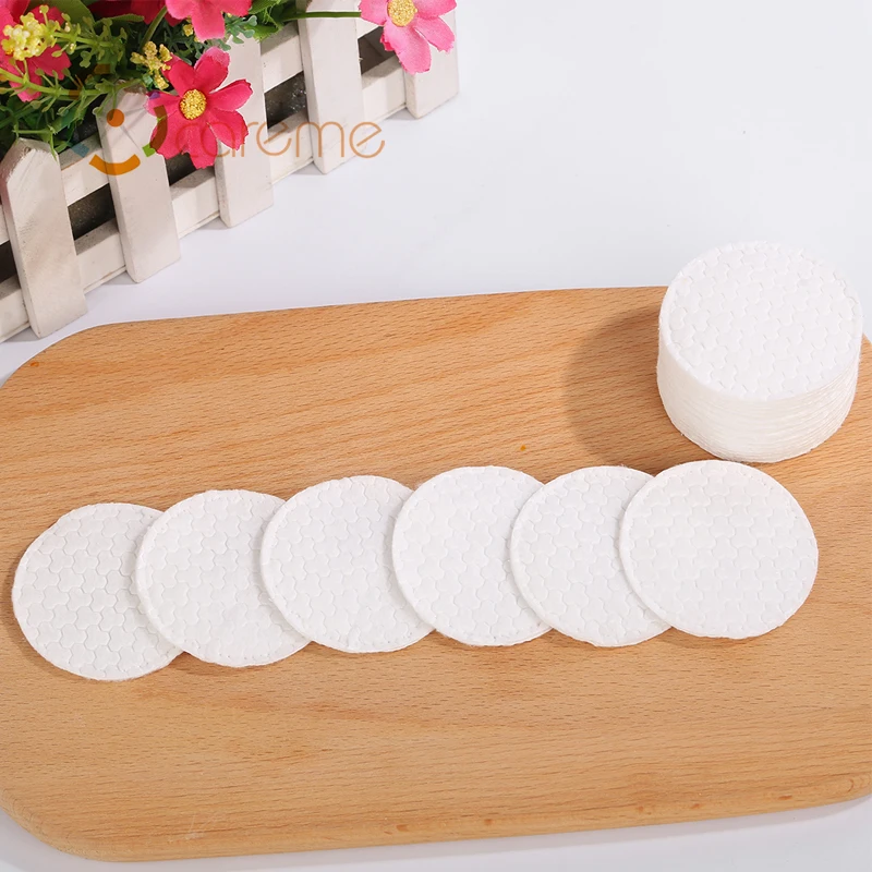 Round Facial Cleansing Organic Unbleached Cotton Wool Pads - Buy ...