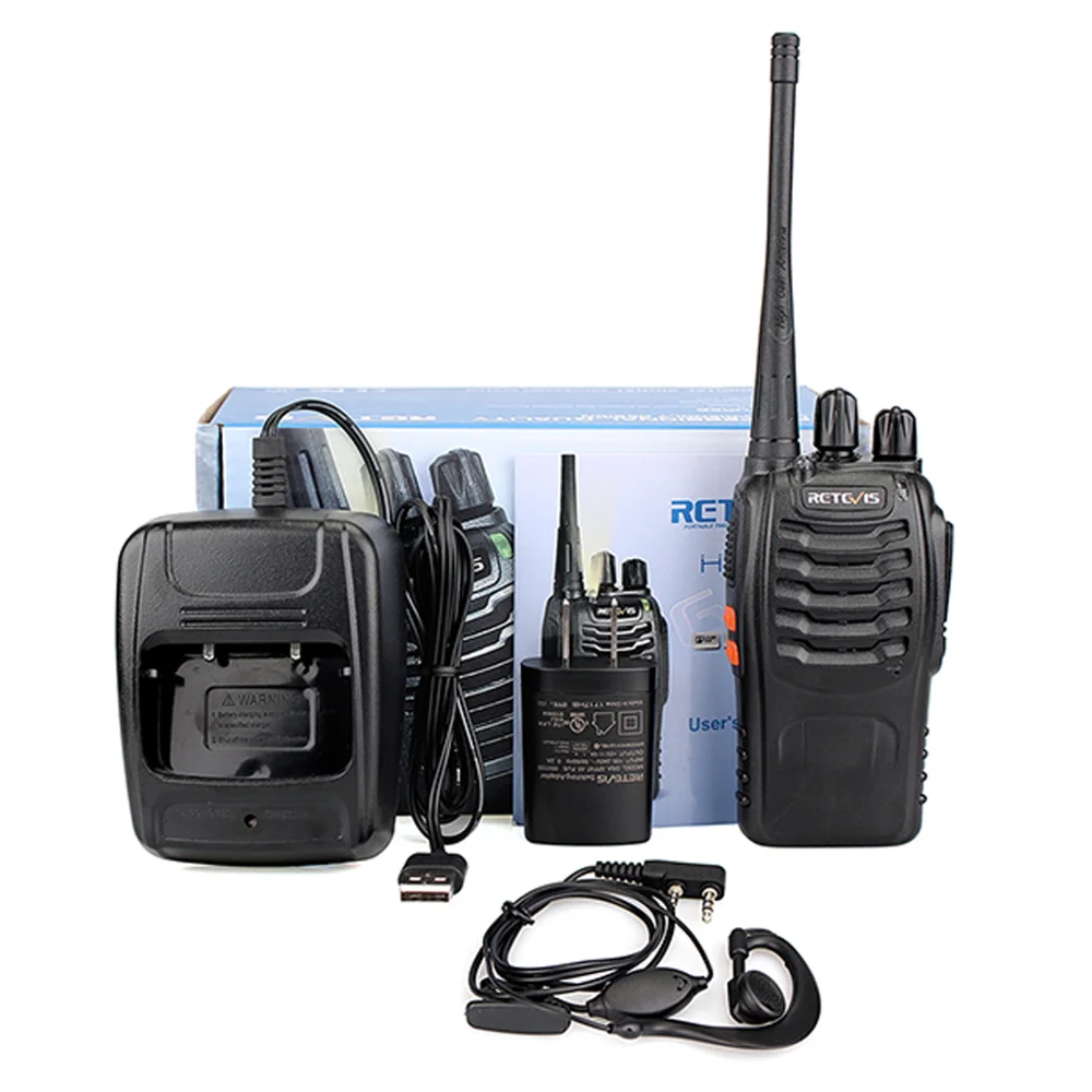 Retevis H777 5W business Walkie Talkie CTCSS/DCS UHF400-470MHz 16CH FM Two Way Radio Signal Frequency& Band with Free Earpiece