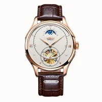 

luxury brand automatic mechanical movement mineral glass man wristwatches