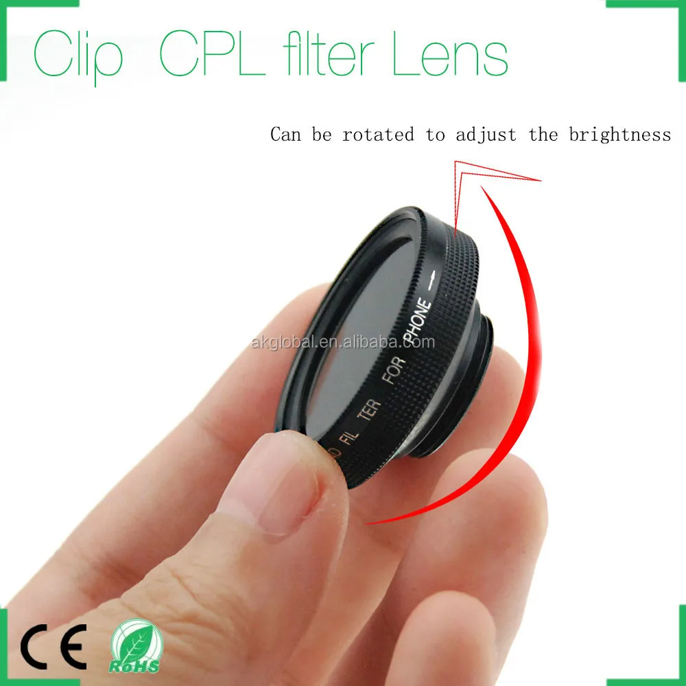 optical lens filter adjustable brightness CPL ND filter for mobile phone and some tablet pc
