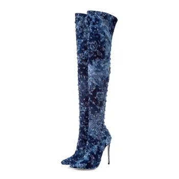 Cowboy Tacco Hot All'ingrosso Commercio Alto Ladies Sexy Occidentale Fag6S