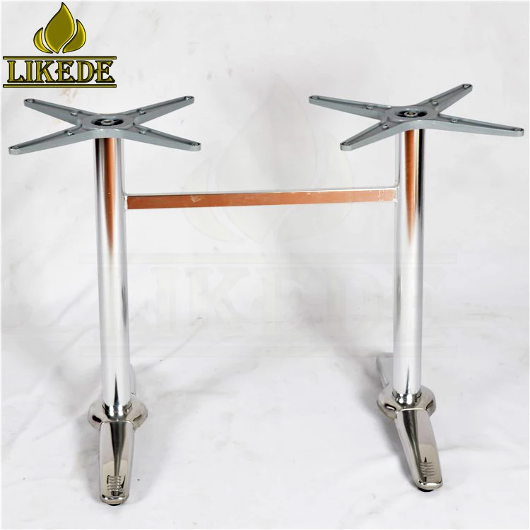 Hot Sale Low Price Double Legs Steel Pipe Table Base 304# Stainless Steel Table Frame