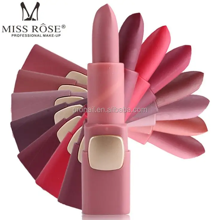 

Freeshipping MISS ROSE Matte Lipstick easy to color tasteless lipstick