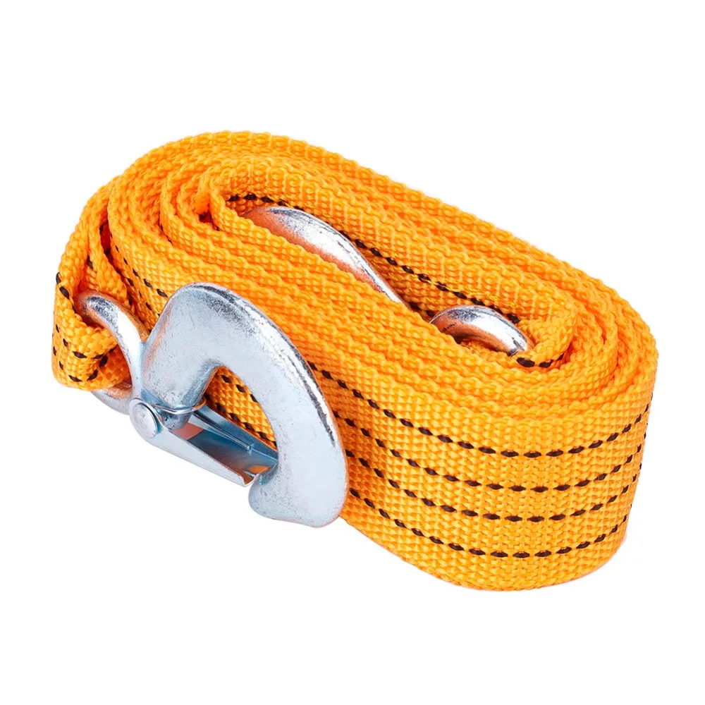 3 Tons Heavy Duty Tensioning Belts Car Stretch Towing Strap With Hooks