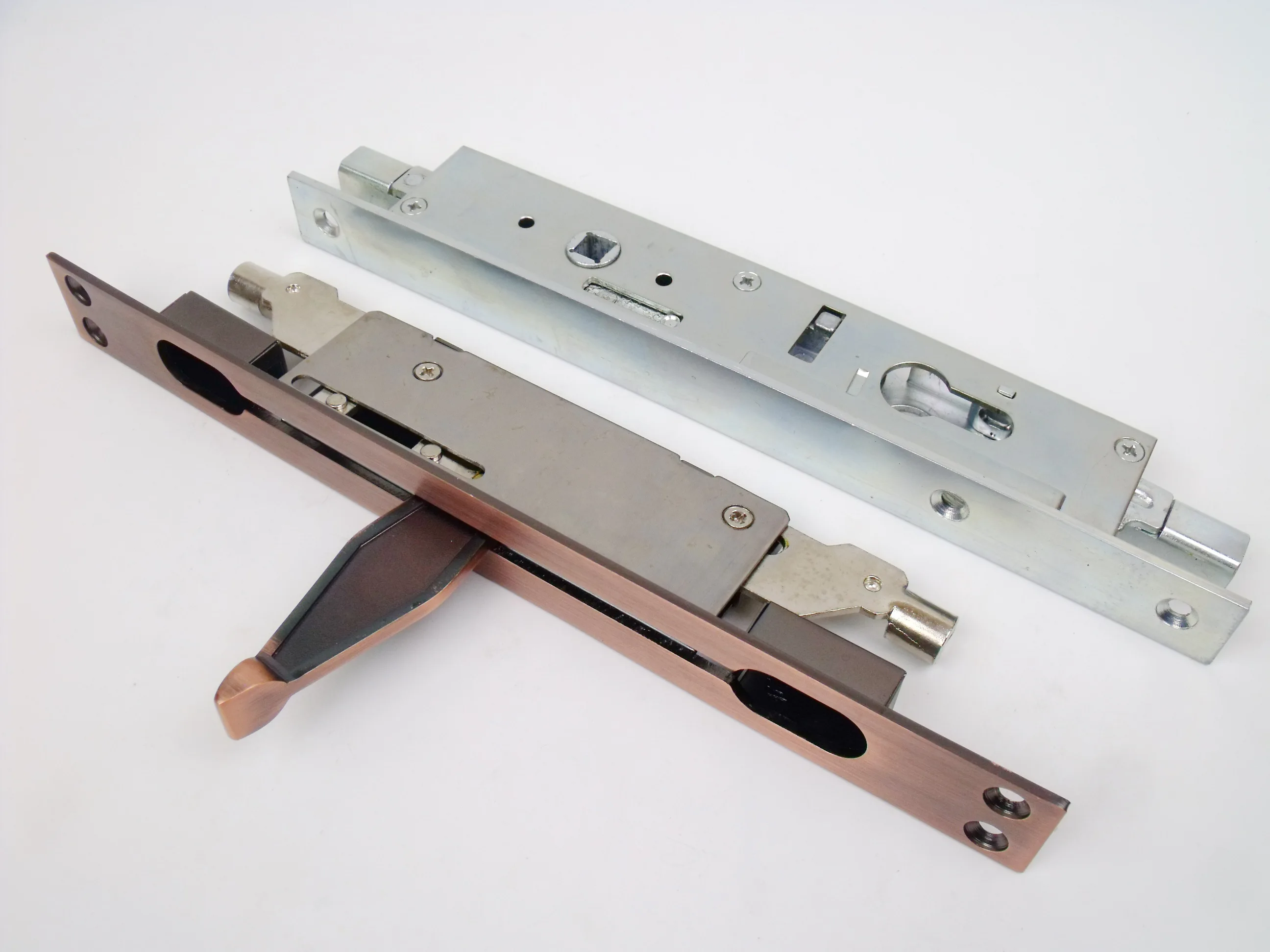 Ss304 Satin Finish Firerated Flush Bolt Opened By Cylinder Lock With