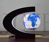JCYF new designed elegant blue magnetic floating globe with LED lights 360 degree rotating world map globe