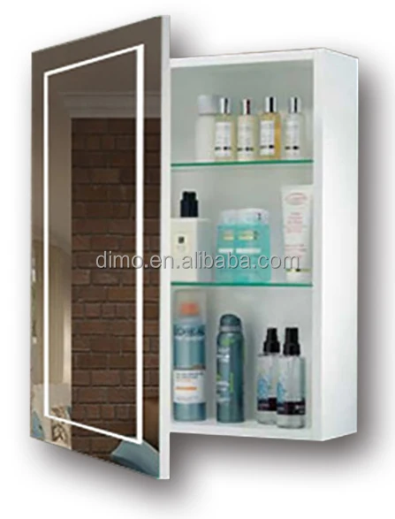
China Manufacturer Wall Mount LED Lighted Bathroom Mirror Illuminated Medicine Cabinet 
