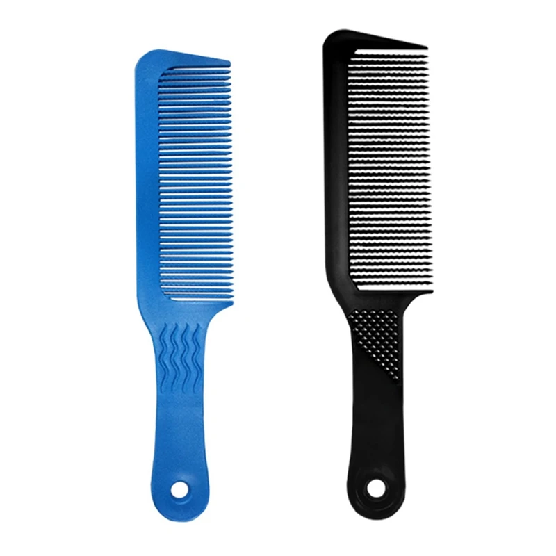 

1 Pcs Carbon Antistatic Hairdressing Clipper Comb Anti Slide Handle Barber Haircut Comb Stick Hair For Professional Use, Color