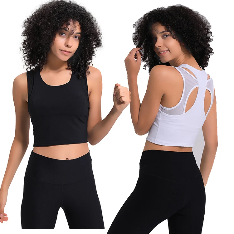 

Free tax dry fit nylon spandex sports bra women high impact fitness gym yoga sports bra, Black/white/pink