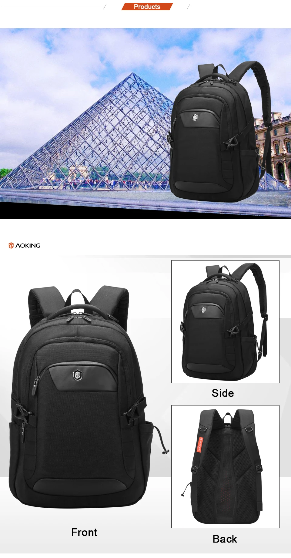 Aoking Manufacturers Multifunctional Polyester Laptop Business Carry On