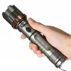 High Power 10W Grey 1200 Lumens White T6 LED Torch Zoom in Zoom Out Security Rechargeable Flash Light