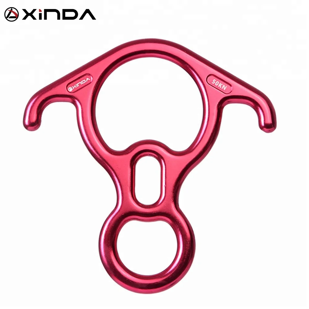 

XINDA 50kN rescue figure 8 descender for rappelling belaying mountaineering, Blue black red