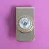 high level diamond round eagle russia money clip wholesale