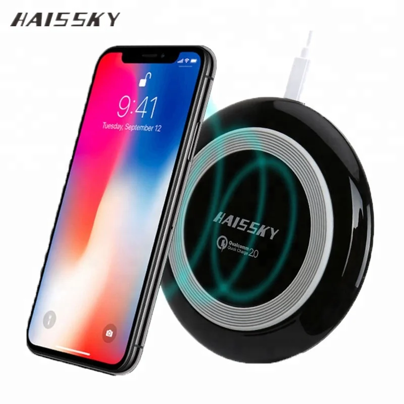 

Fast Wireless charger mini Charging Pad packing with Hard EVA bag Universal Mobile Phone wireless charger