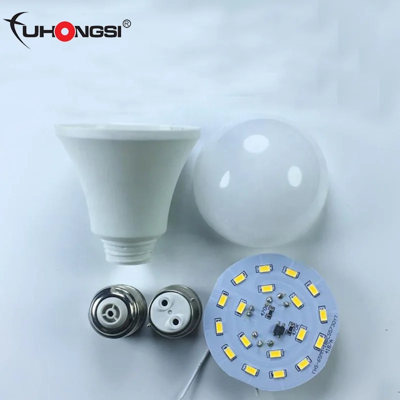 
plastic cove 3w 5w 8w 10w 12w 15w18w 9 watt led ampul luminaire housing 12v led bulb e27 