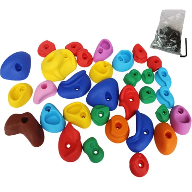 

32 Piece/set Plastic Children Indoor toy Wall Kit Kids Toys Sports Rock Climbing Stones, Mixed color