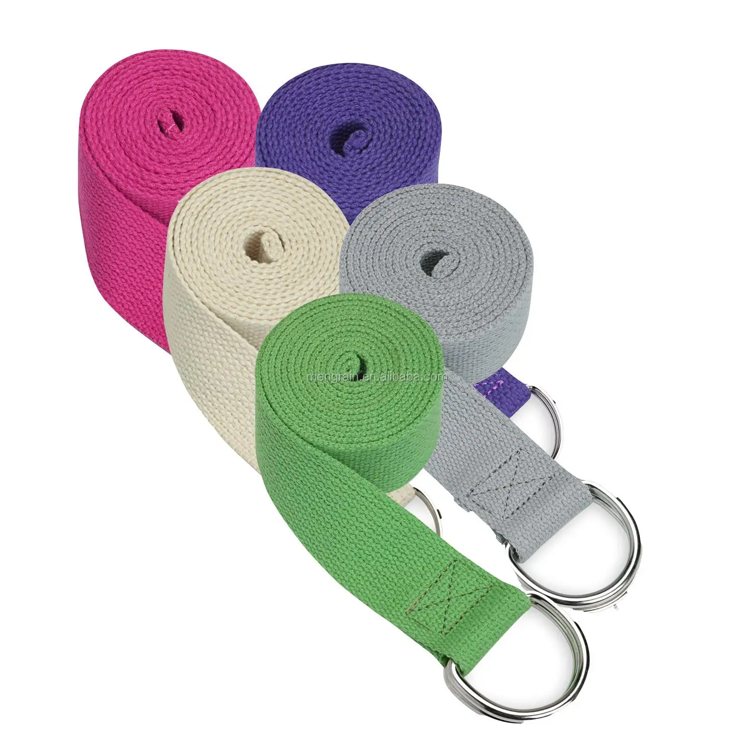 Durable Cotton Belt Straps Soft Yoga Strap With D-ring For Stretching ...