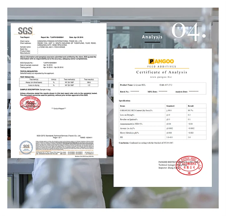 Chinese Factory Hot Sale lysine methionine