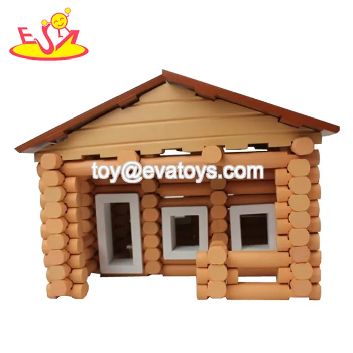 Wholesale Interesting Brown Diy Assemble Toy Wooden Kids Toy House With