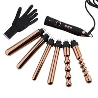 

Different style barrels hair curler wand 5 in 1 titanium curling iron