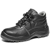 PU Injection Black Steel Toe Mining Safety Shoes Israel