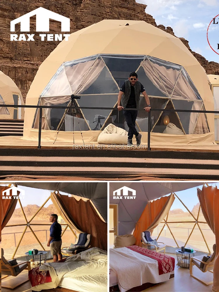 Small Beige Pvc Pvdf Dome Tent For Resort Iglus With Insulation And ...