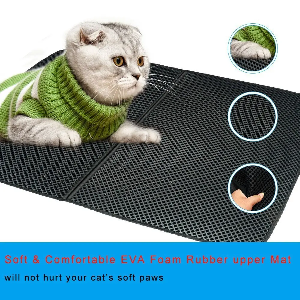 Waterproof Cat Litter Trapper Catcher Mat Kitten Litter Box Purr Pad