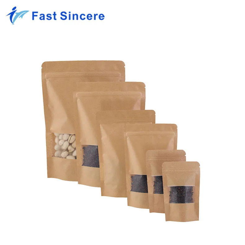 Cheap Printed Printed Paper Bread Bag Plastic Lined Kraft Paper Bag