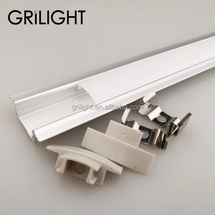 led strip aluminium extrusion profile PC diffuser for cabinet lighting