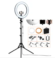 

led ring light 3200-5600k dimmable light kit RL-18 18inch portable studio photography ringlight with carry bag