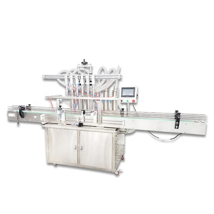 Six Heads Automatic Liquid Bottles Filling Machine Oil Drink Filling