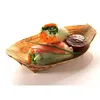 Bulk Factory Disposable Tableware Boat Type Wooden Bamboo Plates