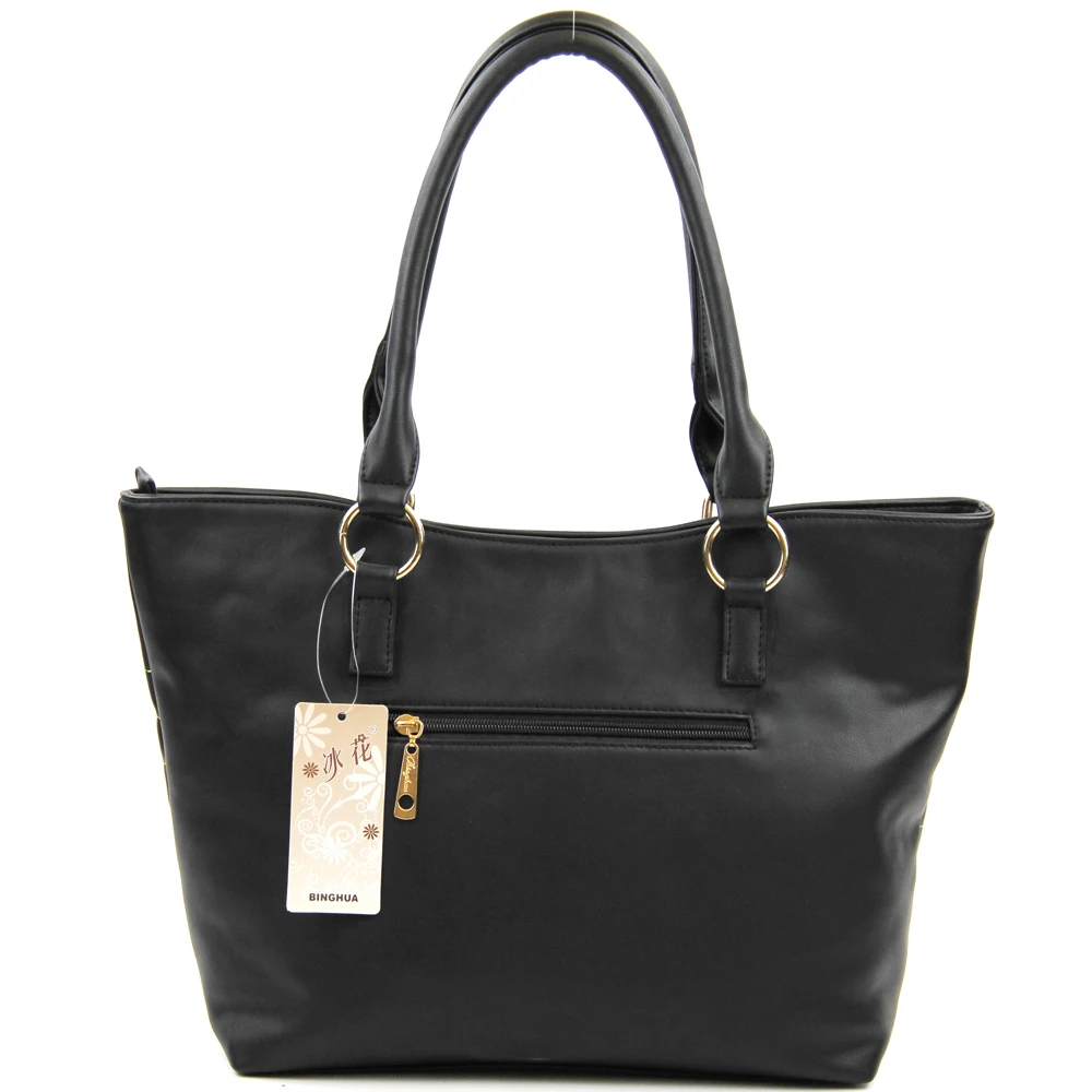 Beautiful Ladies Pu Shoulder Handbags Women Tote Bag Black Leather ...