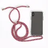 Fashion Girls Anti Slip Custom Transparent Clear TPU Cover Crossbody Chain Lanyard Necklace Phone Case With Shoulder Straps