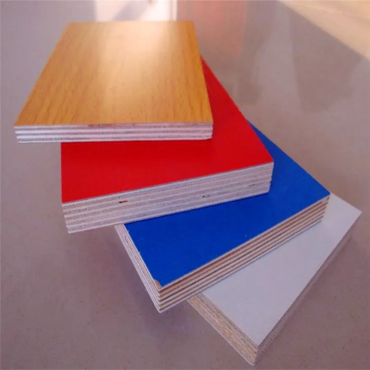 Indoor Use White Laminated Plywood Sheet / Furniture Use Coloured