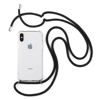 

Mobile Phone Clear Tpu Necklace Strap Smartphone Transparent Shockproof Case