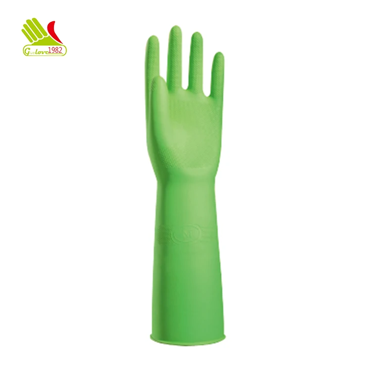 arm length rubber cleaning gloves